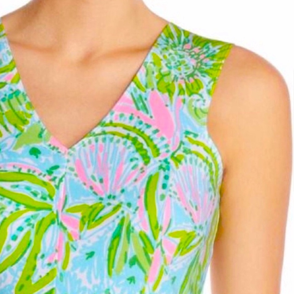 Lilly Pulitzer Vibrant Green and Pink Mini Dress - Picture 3 of 15